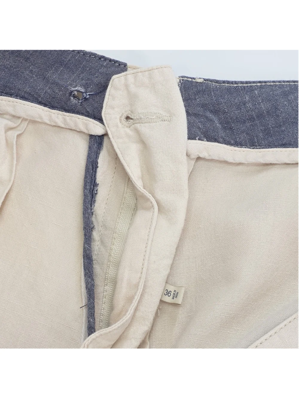 Faherty Tradewinds Linen Blend Shorts Mens 36 Stone Beige Flat Front 9